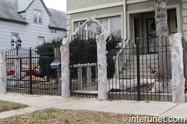 custom fence custom-fence-with-stylish-posts-and-steel-sections