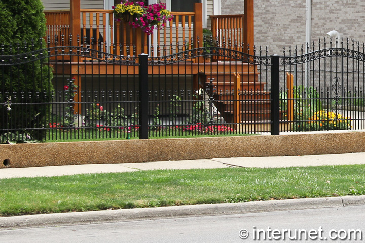 decorative-steel-fence-painted-black