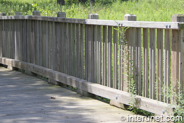lumber fence lumber-fence-on-wood-bridge