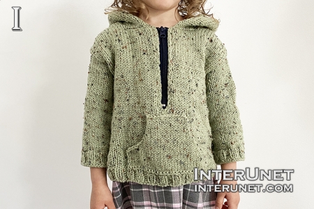 knit hoodie sweater for child pattern