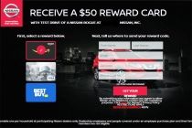 Nissan Test Drive Offer $50 reward card
