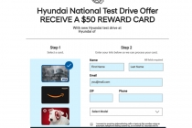Test Drive Offer Hyundai $50 reward card