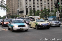 Taxi on Michigan Avenue in Chicago