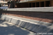 concrete brick fence combination