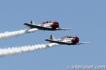 two planes in the air 