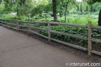 three rails fence with metal screen