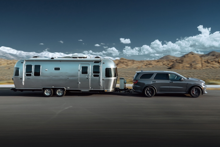 2021 Dodge Durango SRT Hellcat hauling travel trailer