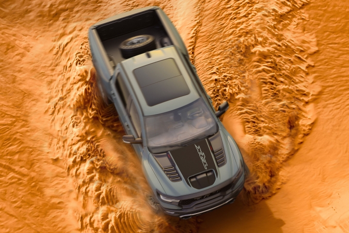 2021 RAM TRX driving in sand