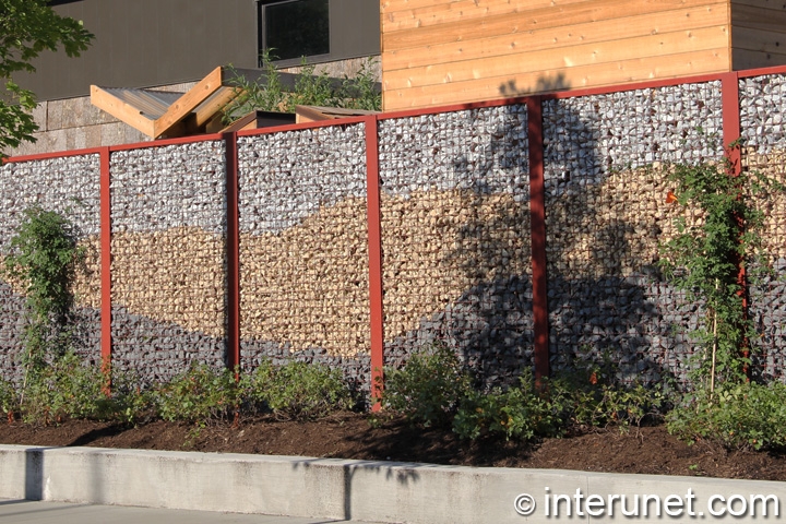 stylish screen on metal fence