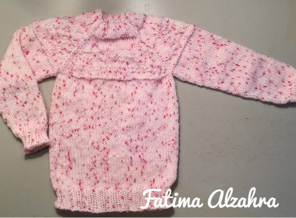بسم الله الرحمن الرحيم  هذه صورة لـ تريكو كنزة طفل صغير .. الطريقة مأخوذة من قناة تعليم الحياكة والتريكو(InterUnet) على اليوتيوب من الرابط التالي:      https://www.youtube.com/watch?v=7K5X1G7Cpls