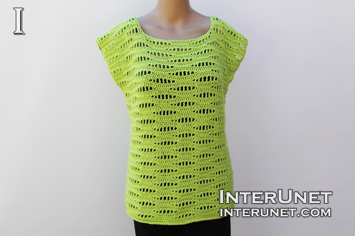 Summer Top blouse-loose-fitting-crochet