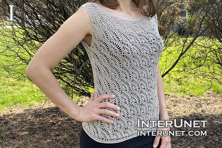 blouse crochet shell pattern