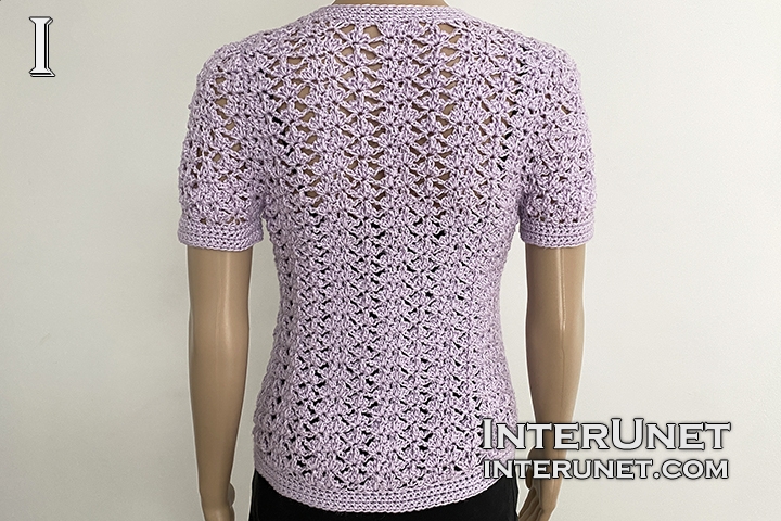 crochet cardigan lace flower pattern