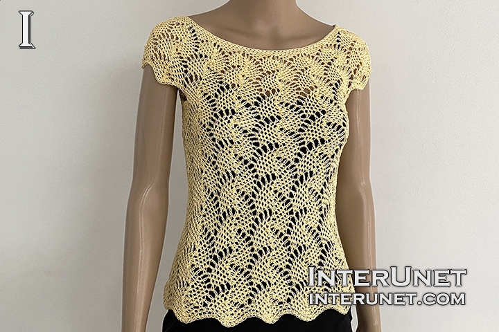  crochet lace top leaf pattern free