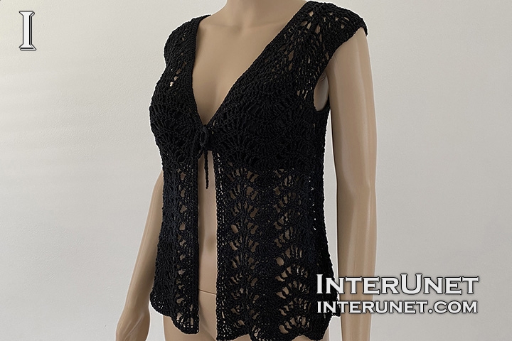 crochet lace vest free pattern