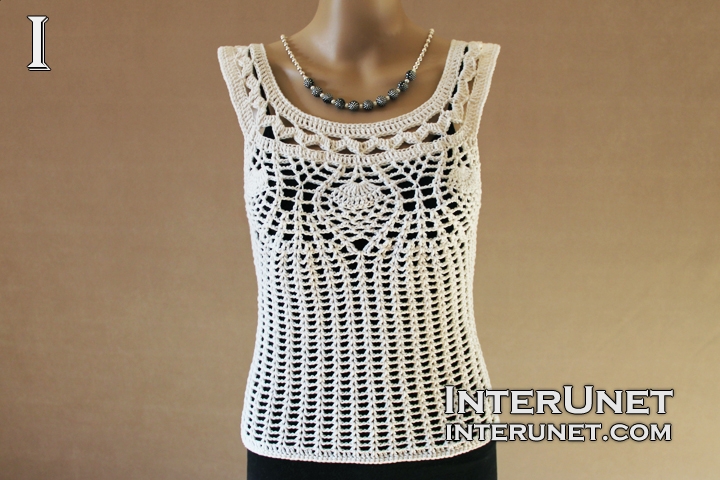 crochet-pineapple-stitch-blouse