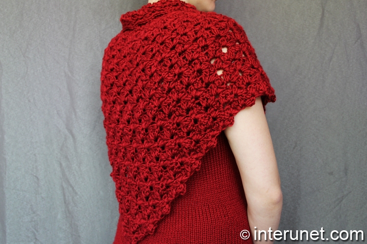 crochet shawl crochet-red-shawl