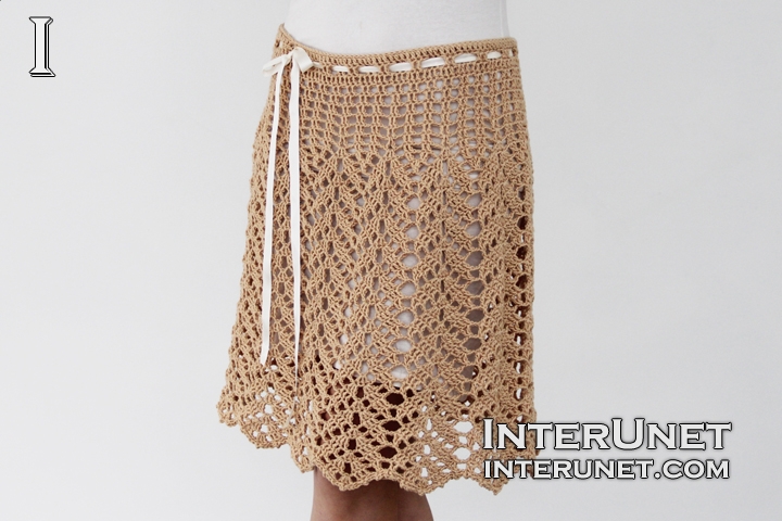  crochet skirt leaf stitch