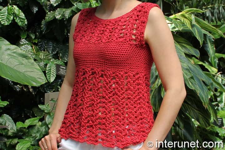 crochet summer top summer-top-red-azalea-crochet-pattern