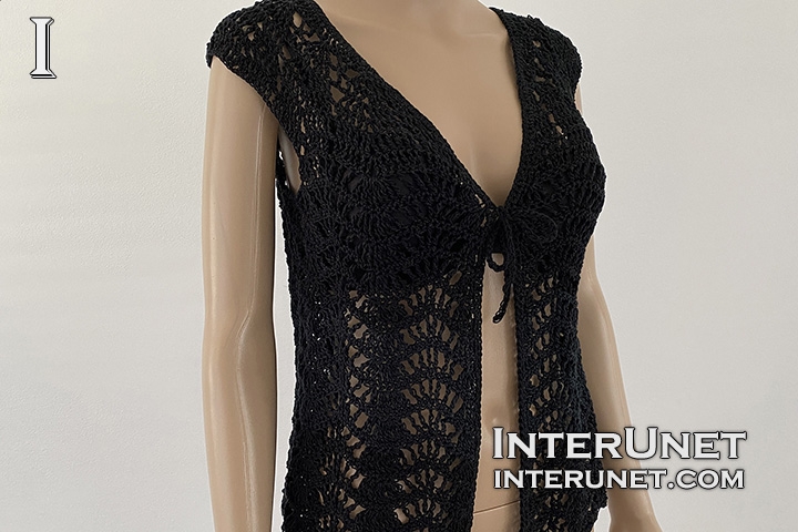 cardigan crochet vest front tie cardigan lace pattern
