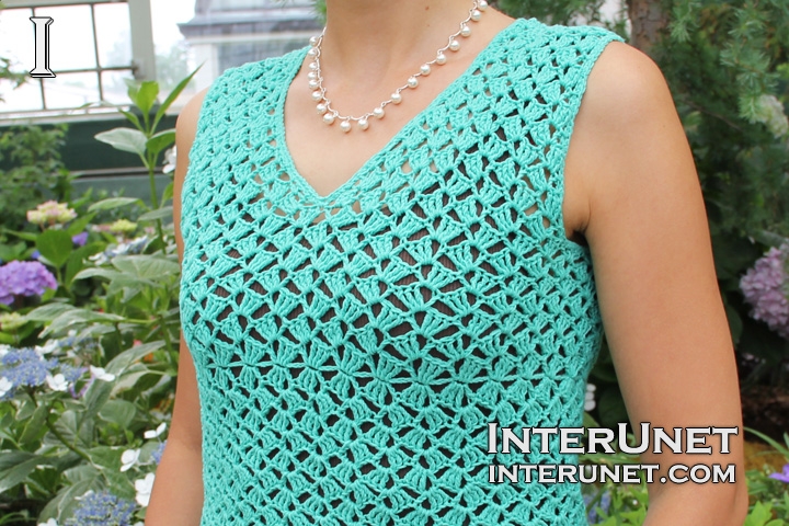 crochet-women’s-blouse-triple-crochet-stitch