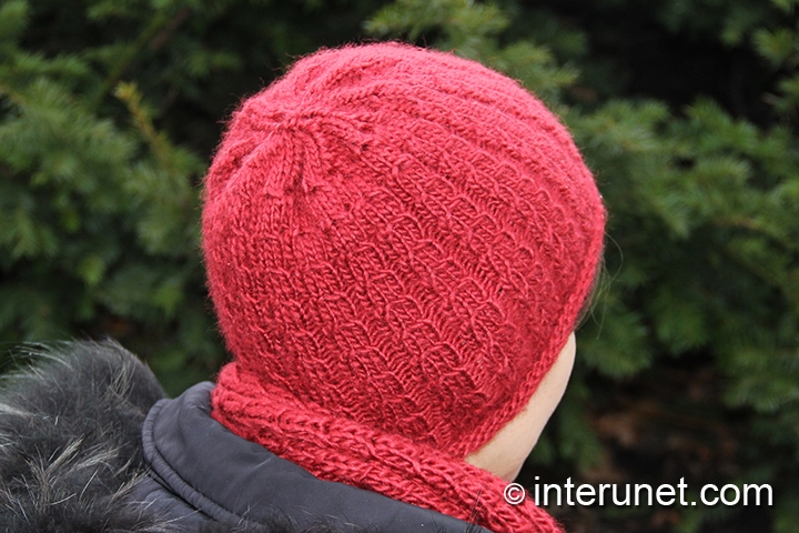 knitted hat knitted-hat-double-braid-stitch