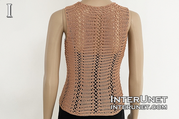 turtleneck sleeveless vest top free crochet pattern