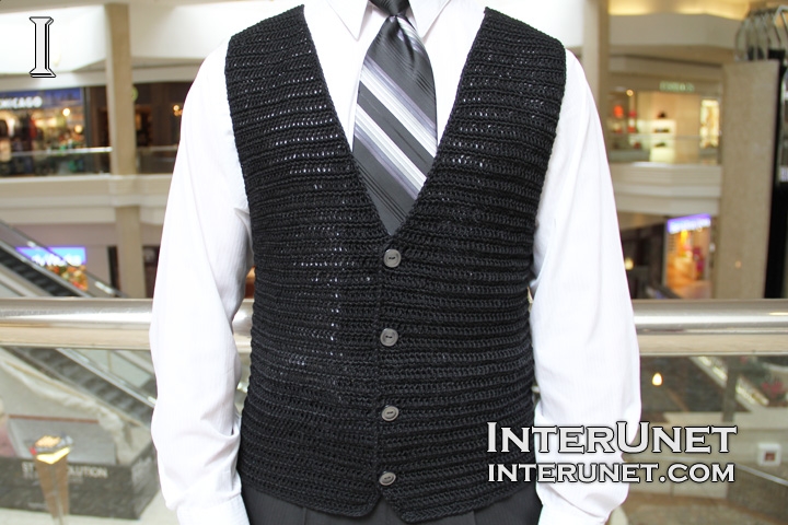 men's jacket crochet-button-up-waistcoat