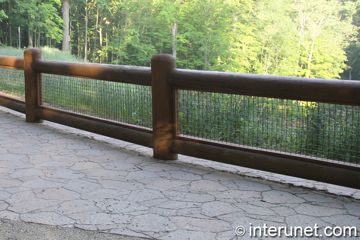 horizontal logs fence two-horizontal-logs-fence