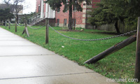 fence-with-chain-on-wood-posts